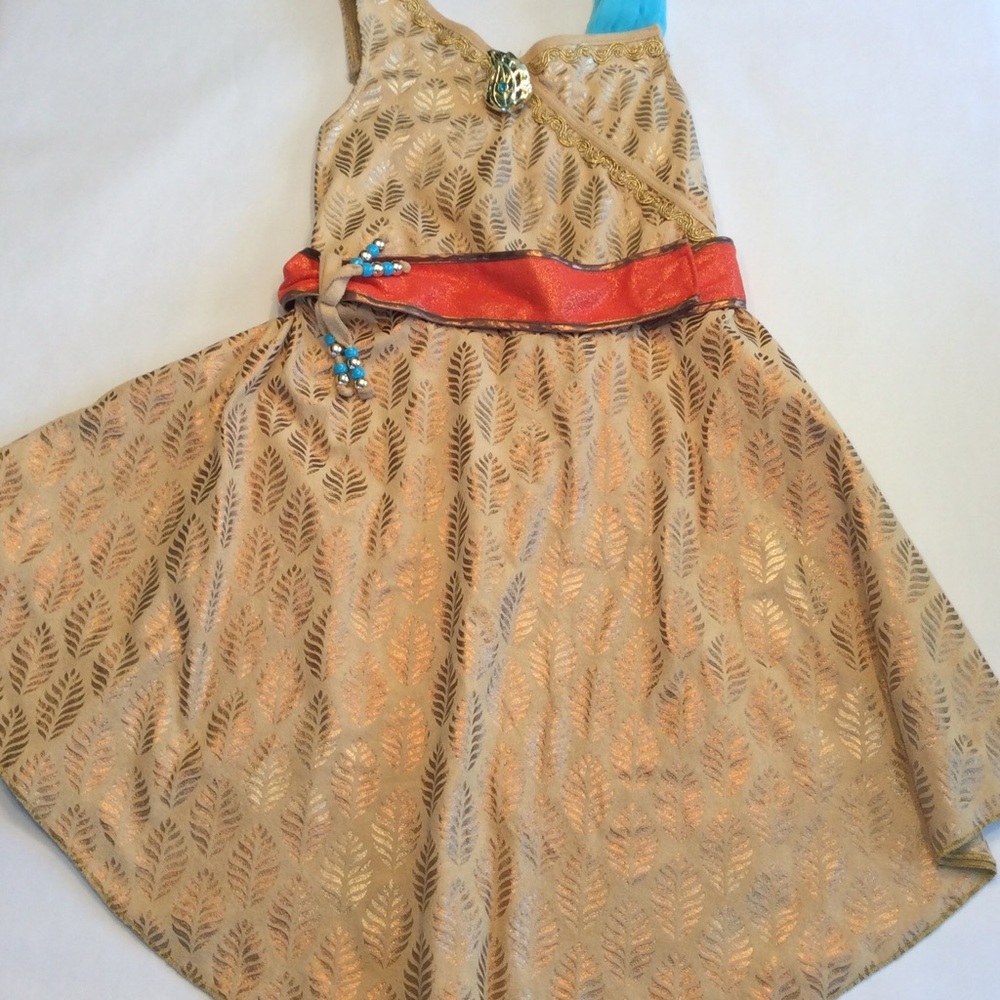 Disney Moana Costume Dress - Gold and Red